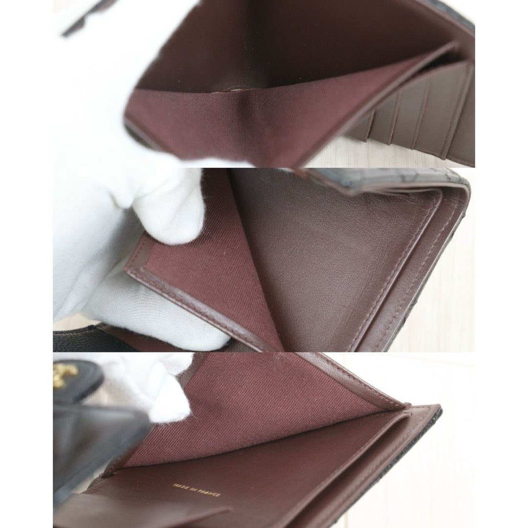Include Entrupy Certificate of Authenticity｜Good ( Rank AB)｜Chanel Caviar Skin Black Wallet Made In 2022 Year ｜26082104