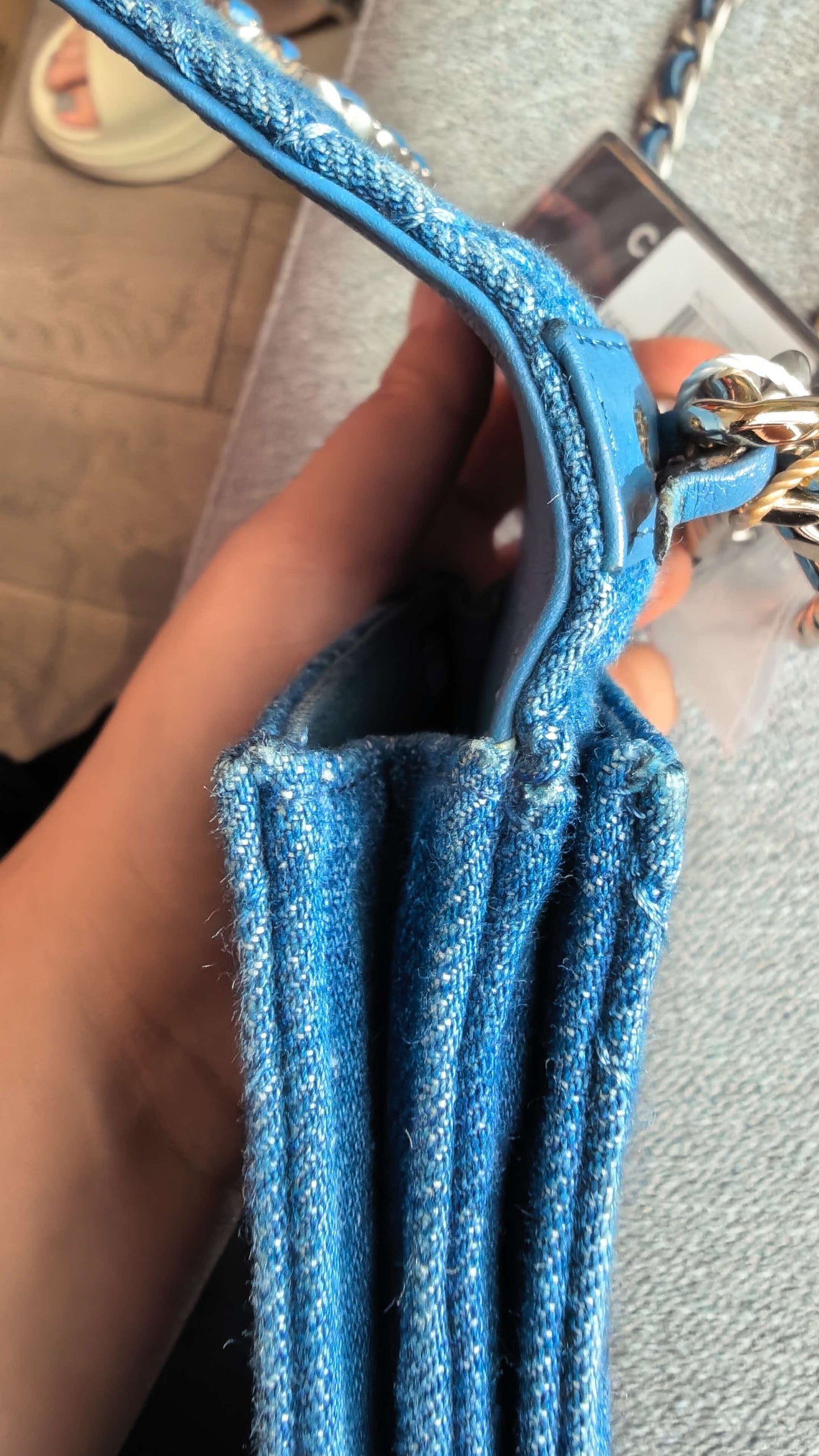 First installment 1/4｜ CHANEL Matrasse Chain Demin Blue 19Bag Shoulderbag