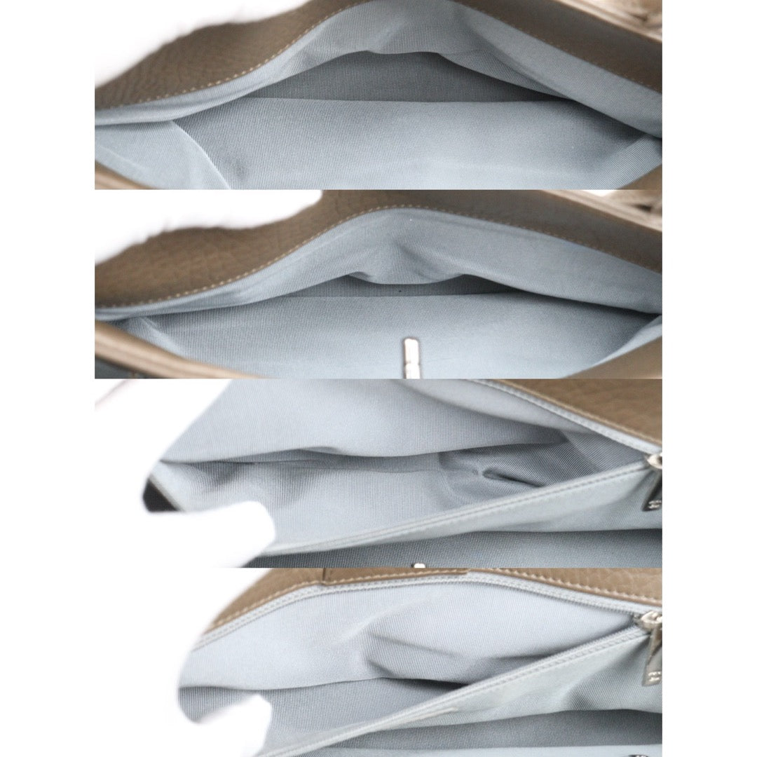 Good ( Rank AB) ｜CHANEL Calf Leather Cerf Tote Shoulder Bag PM Etoupe Gray Made in 2013-2014Year｜25121206