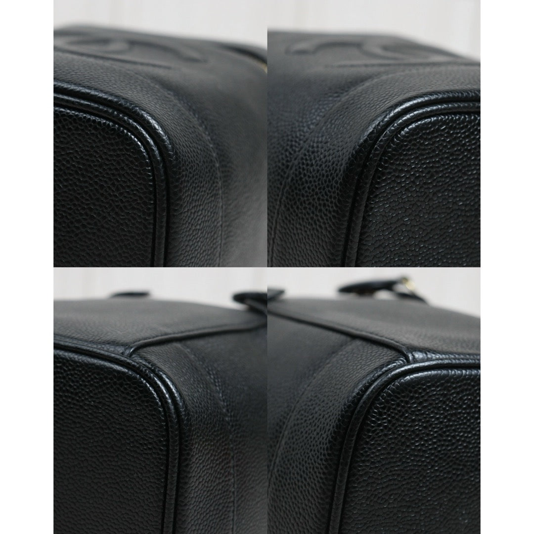 Include Entrupy Certificate of Authenticity｜Very Good（Rank A）｜CHANEL Caviar Skin Vertical Vanity Case Hand Bag  Made In 2002-2003 Year ｜26092405