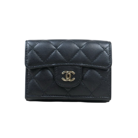 Very Good ( Rank A)｜Chanel Caviar Skin Black Wallet Made In 2021-2022Year｜24102415