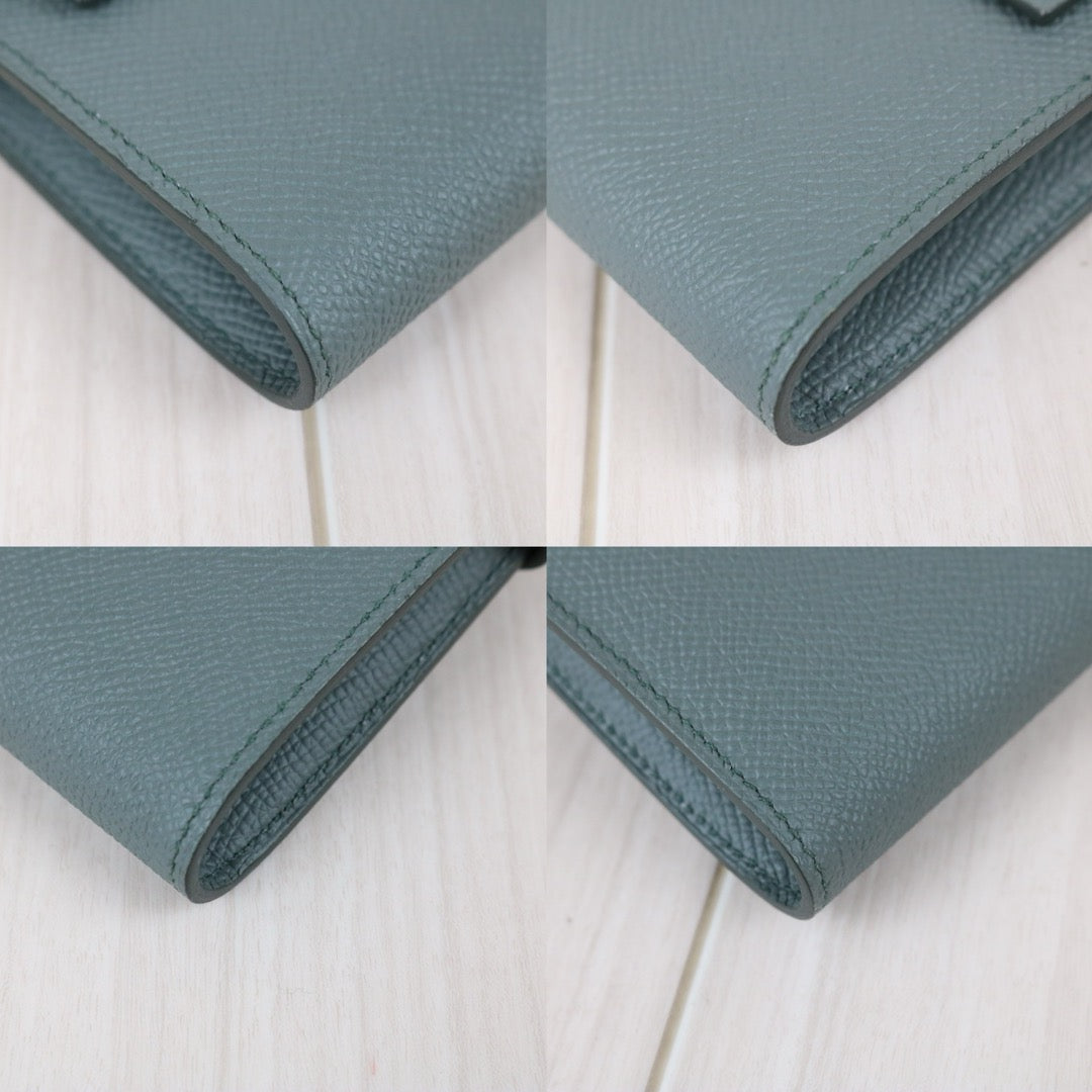 Include Entrupy Certificate of Authenticity｜Excellent（Rank SA)｜ HERMES Epson Kelly Long Wallet Vert Amande D Stamp Made In 2019Year｜X26041606