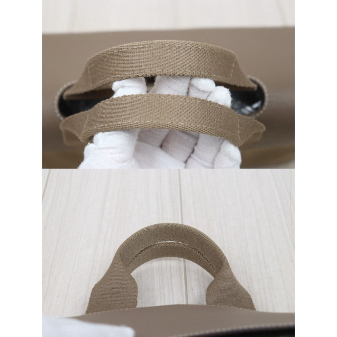 Good ( Rank AB)｜ HERMES Valparaiso Canvas Milk Tea Brown HandBag With Pouch PM｜25102004