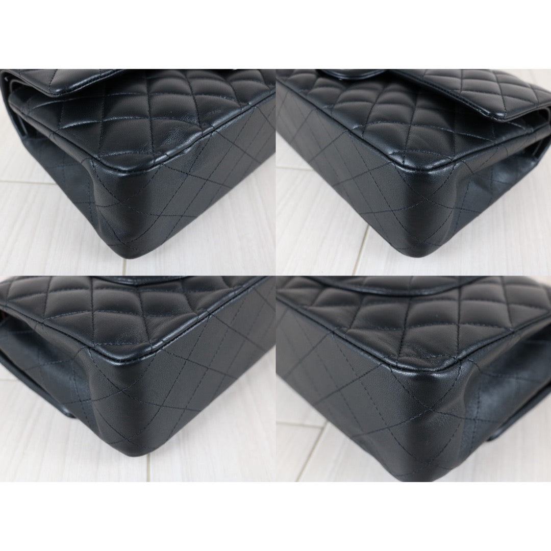 Include Entrupy Certificate of Authenticity｜Excellent（Rank SA）｜Full Set CHANEL Lamb Skin Matrasse Chain Double Flap 25 Shoulder Bag  Black Made In 2019Year｜S26031904