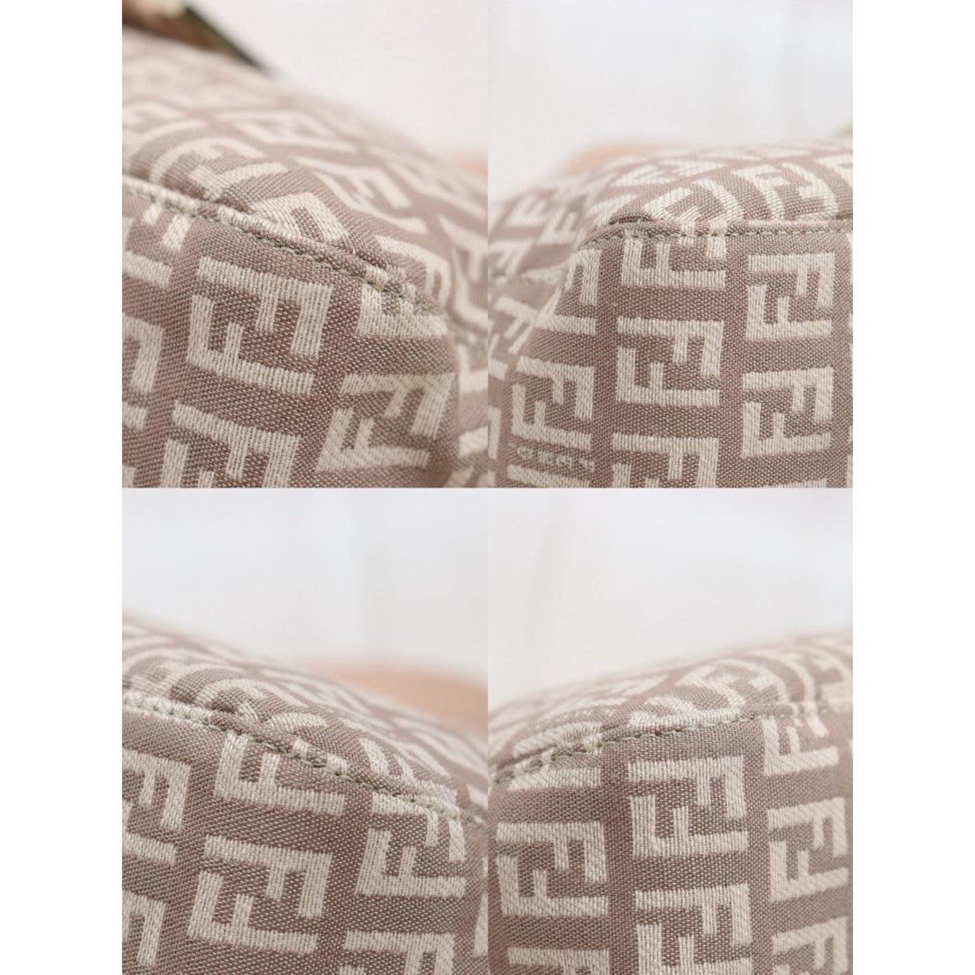 Very Good ( Rank A)｜ FENDI Zucca Mamma Baguette Shoulder Bag  Gold Hardware Pink｜25100714