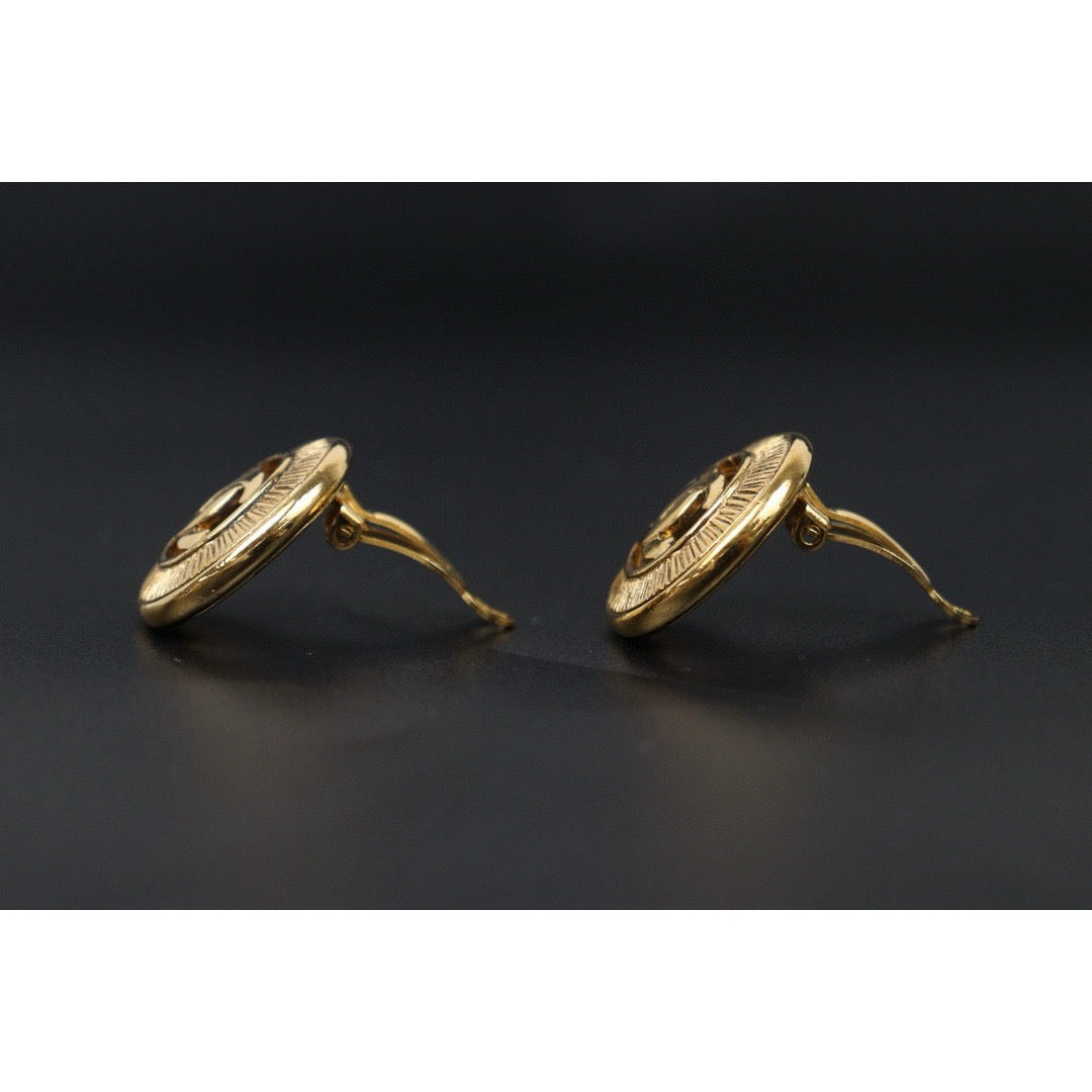 Very Good ( Rank A) ｜CHANEL Coco Mark Gold 24 Plated Earrings ｜S24112502