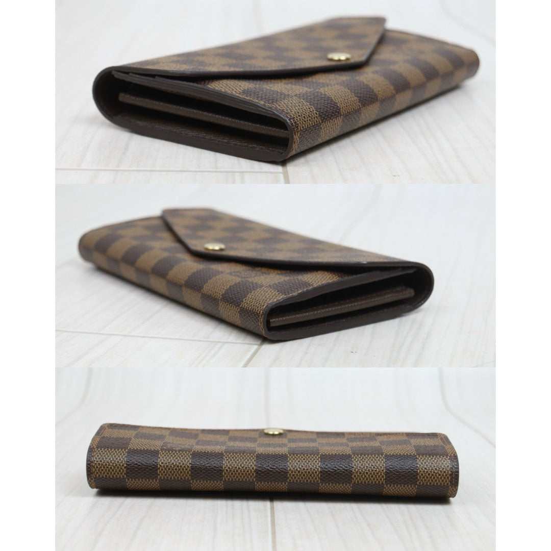 Include Entrupy Certificate of Authenticity｜Very Good ( Rank A)｜  Louis Vuitton Damier Sarah Long Wallet ｜26061101