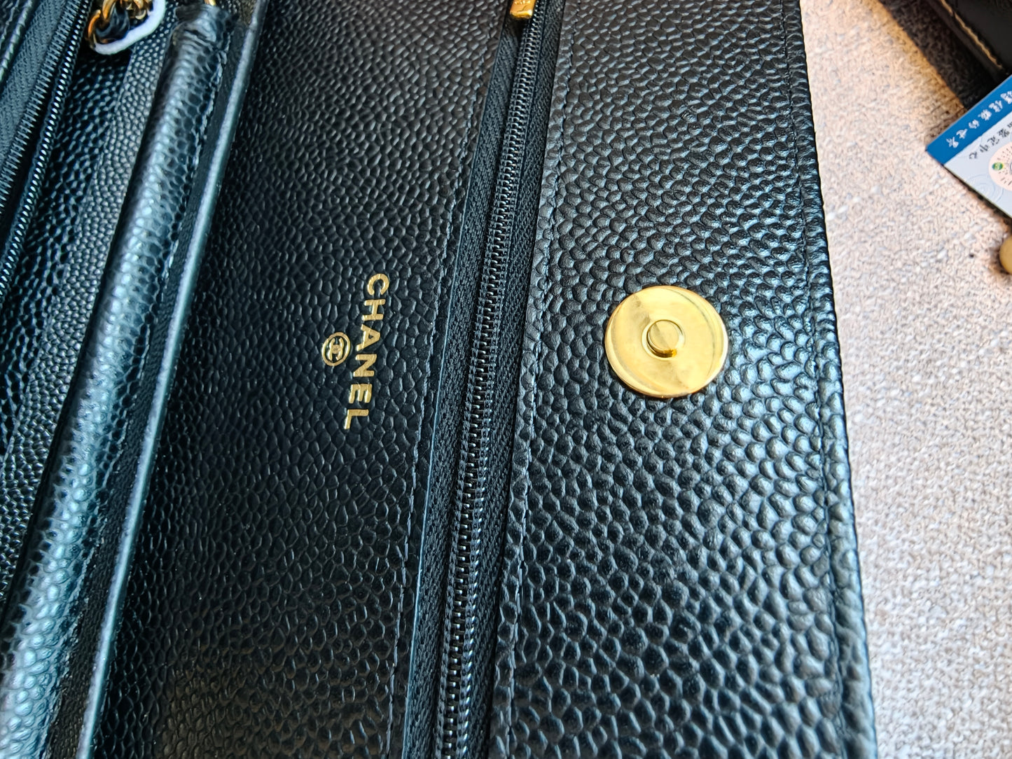 First installment 1/3｜ Include Entrupy Certificate of Authenticity｜Very Good ( Rank A)｜CHANEL Caviar Skin WOC Chain Bag Black