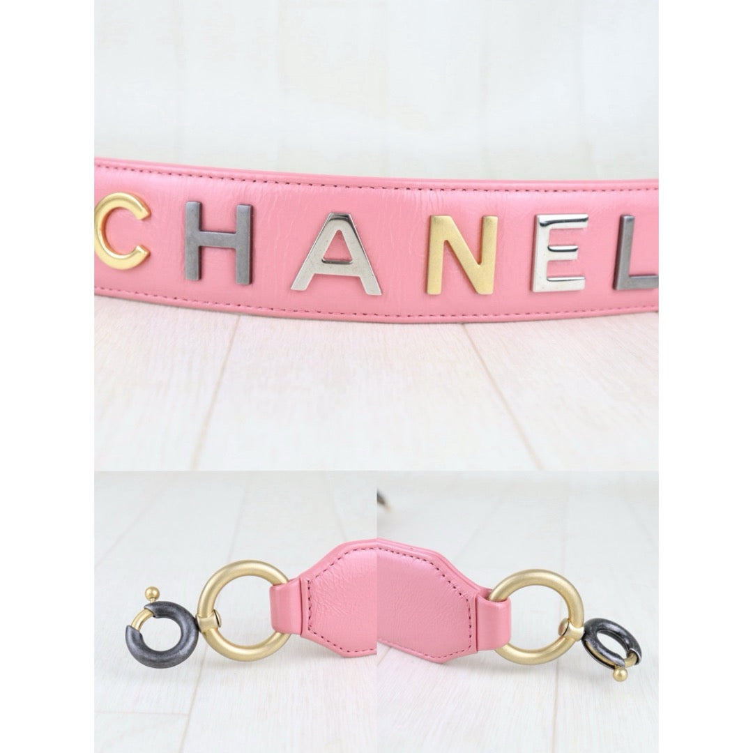 Very Good ( Rank A) ｜Full Set CHANEL PM Gabrielle Calf Leather Handbag Shoulder Bag Pink Made In 2020Year｜S25102805