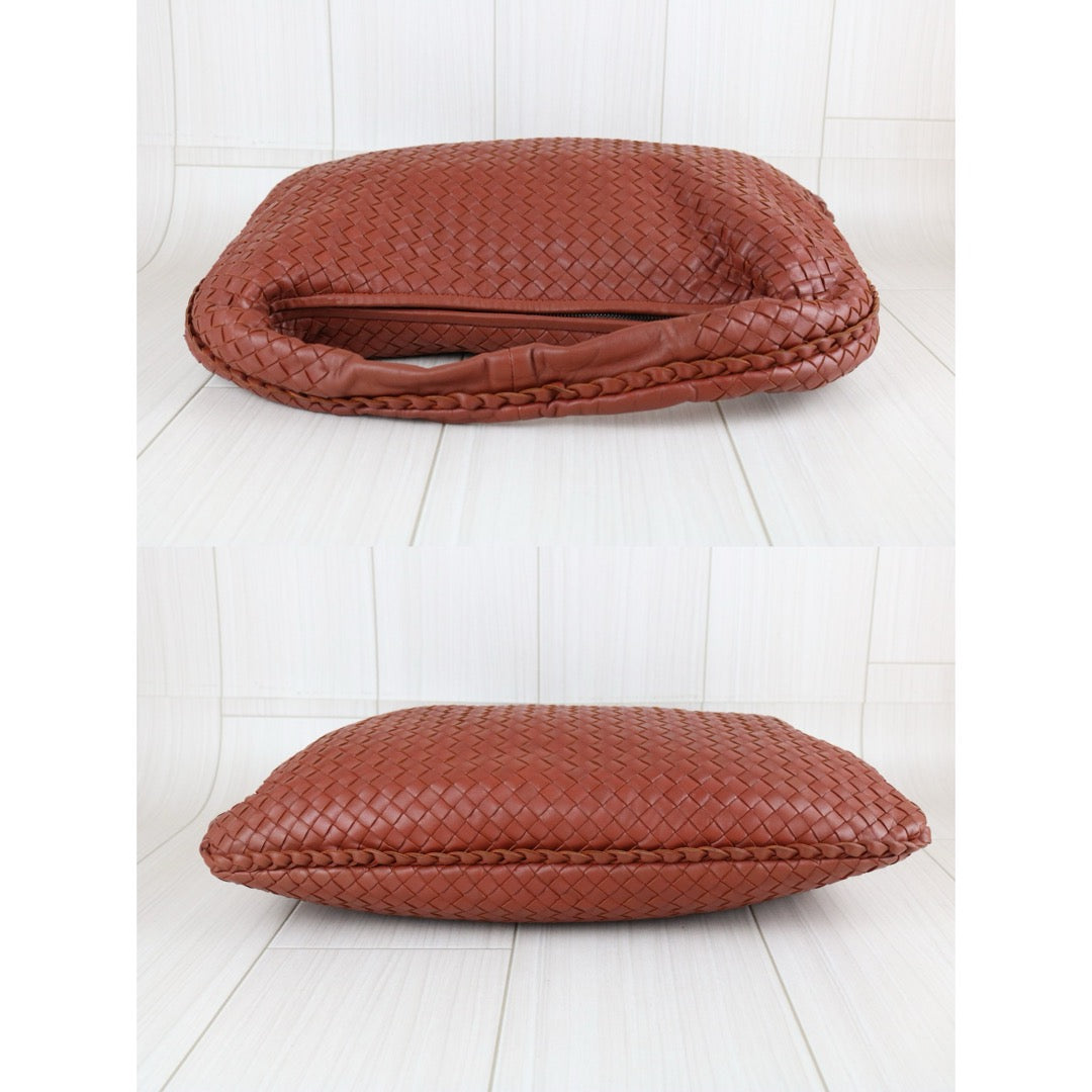 Good ( Rank AB)｜ Bottega Veneta Lamb Skin Braid Shoulder Bag Brick Red｜S25081804