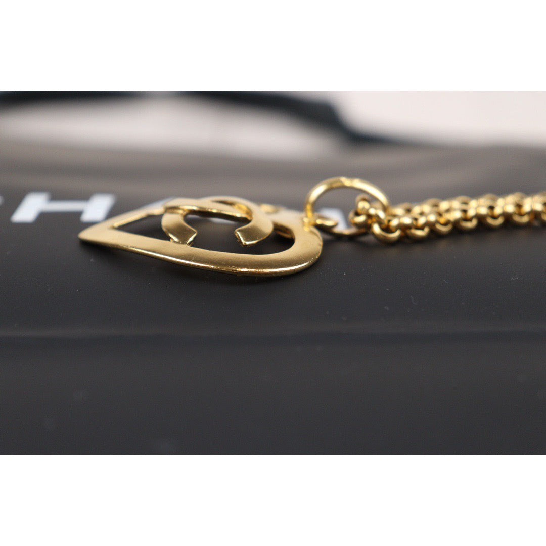 Rank A ｜ CHANEL Coco Mark 24K Gold Plated Necklace｜24012521