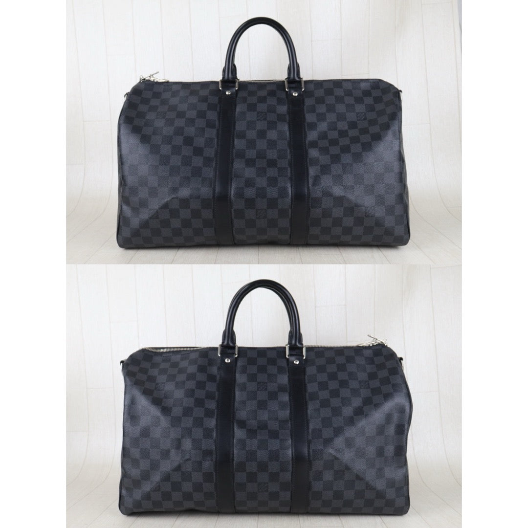 Include Entrupy Certificate of Authenticity｜Good ( Rank AB)｜ Louis Vuitton Damier Keepall 45 Hand Bag With Shoulder Strap｜S26090732