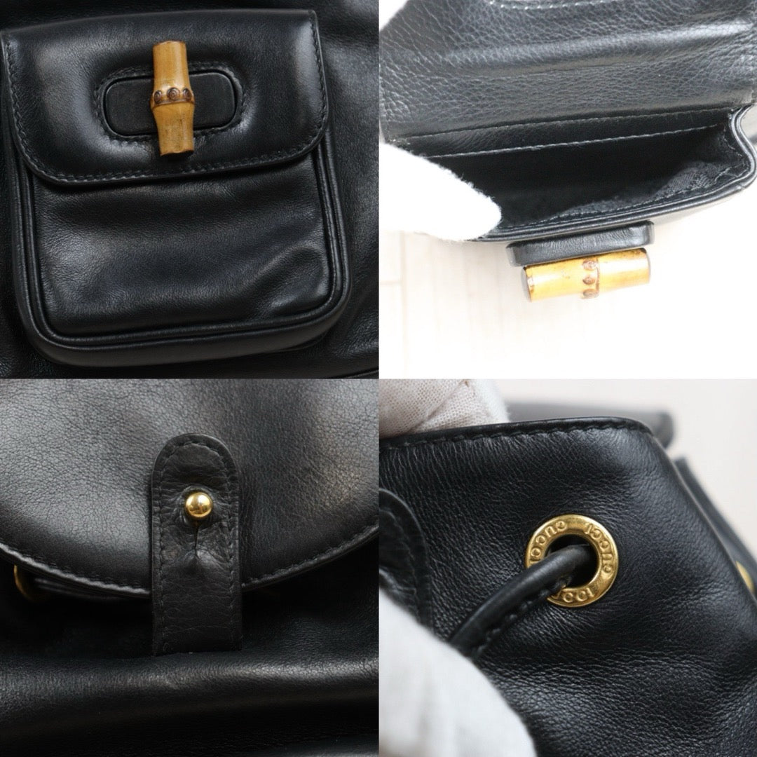 Good ( Rank AB)｜GUCCI Bamboo Calf Leather Mini Backpack Back｜25111901