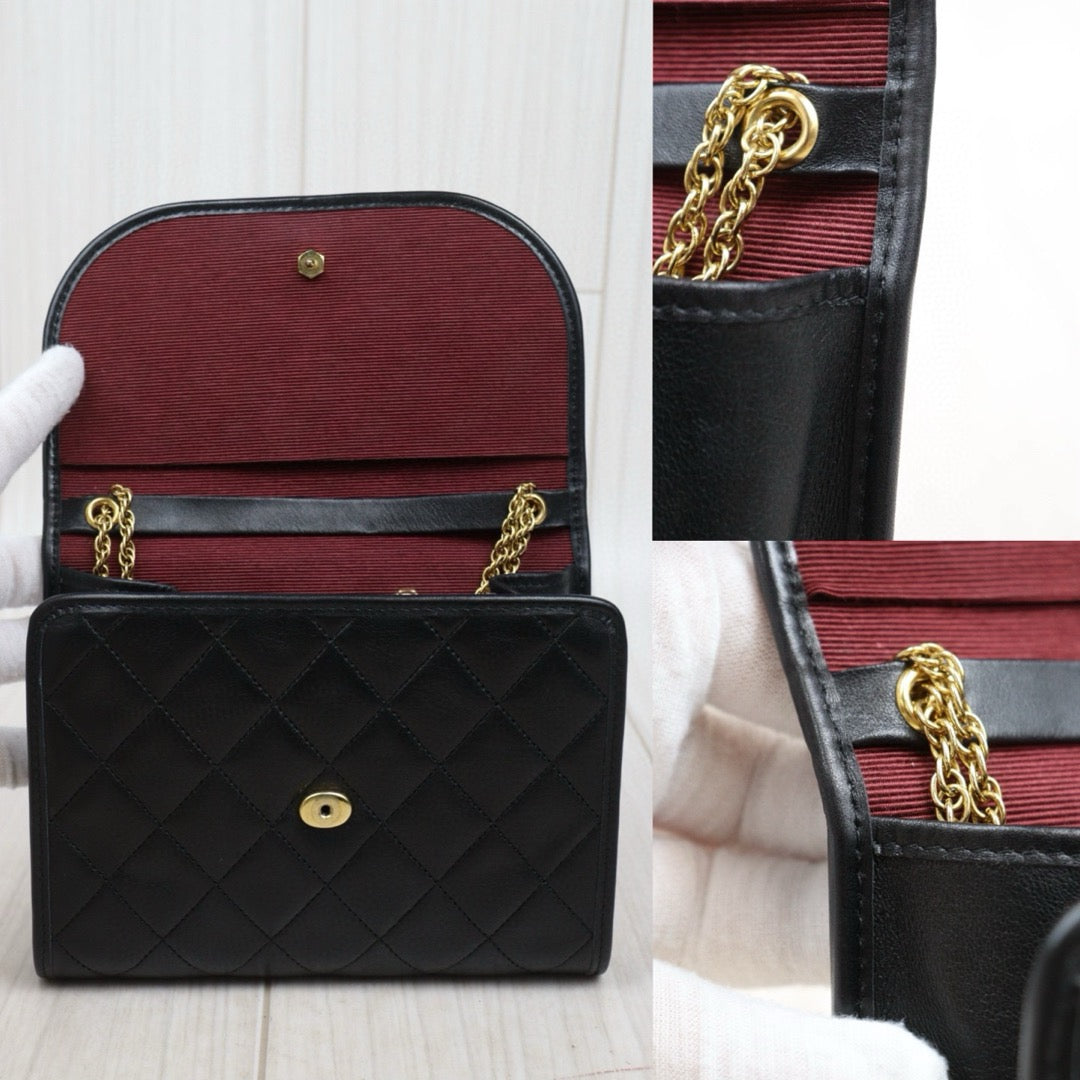 Very Good ( Rank A) ｜ CHANEL Mini Coco Mark Matrasse Lambskin Chain Shoulder Bag ｜25051320