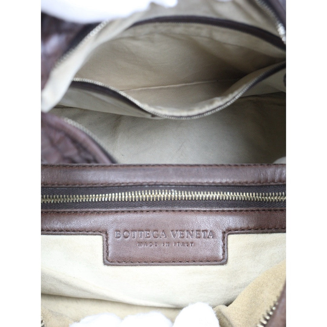 Good ( Rank AB)｜ Bottega Veneta Lamb Skin Braid Shoulder Bag Brown｜V25042417