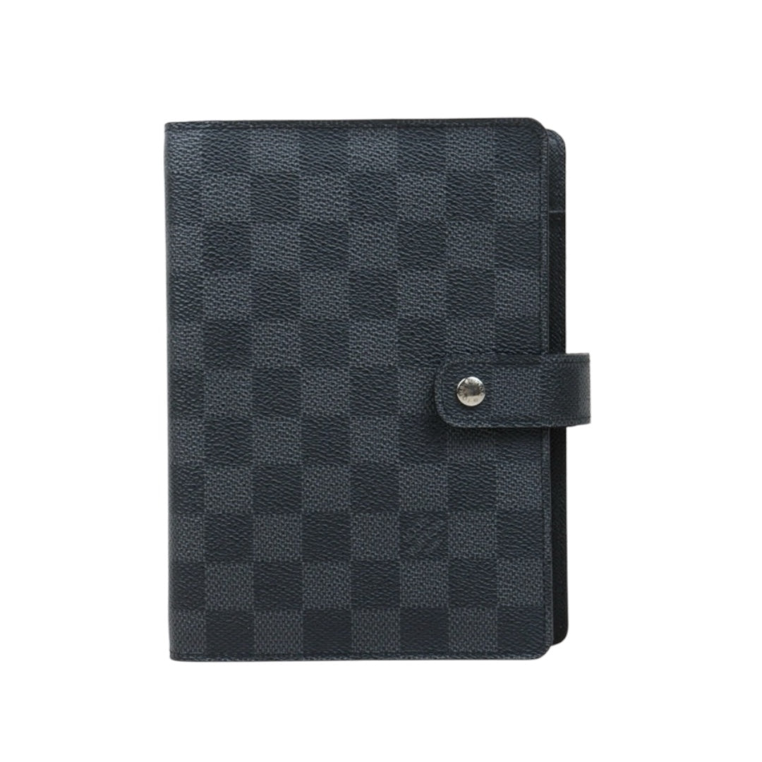Very Good ( Rank A)｜ LV Monogram Medium Ring Agenda Cover Notebook Cover Black｜Q25021306