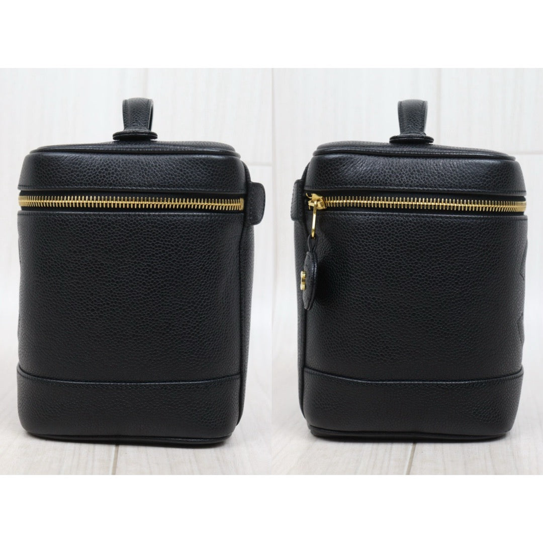 Very Good ( Rank A) ｜Full Set CHANEL Caviar Skin Vanity Handbag  Made In 1994～1996Year ｜25112603