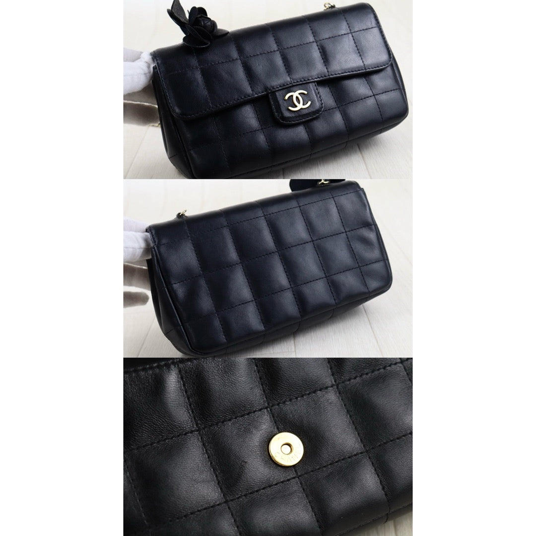 Very Good ( Rank A)｜ CHANEL Camellia Lambskin CF20 Chain Shoulder Bag Black  Made in 2003-2004Year｜S25121516