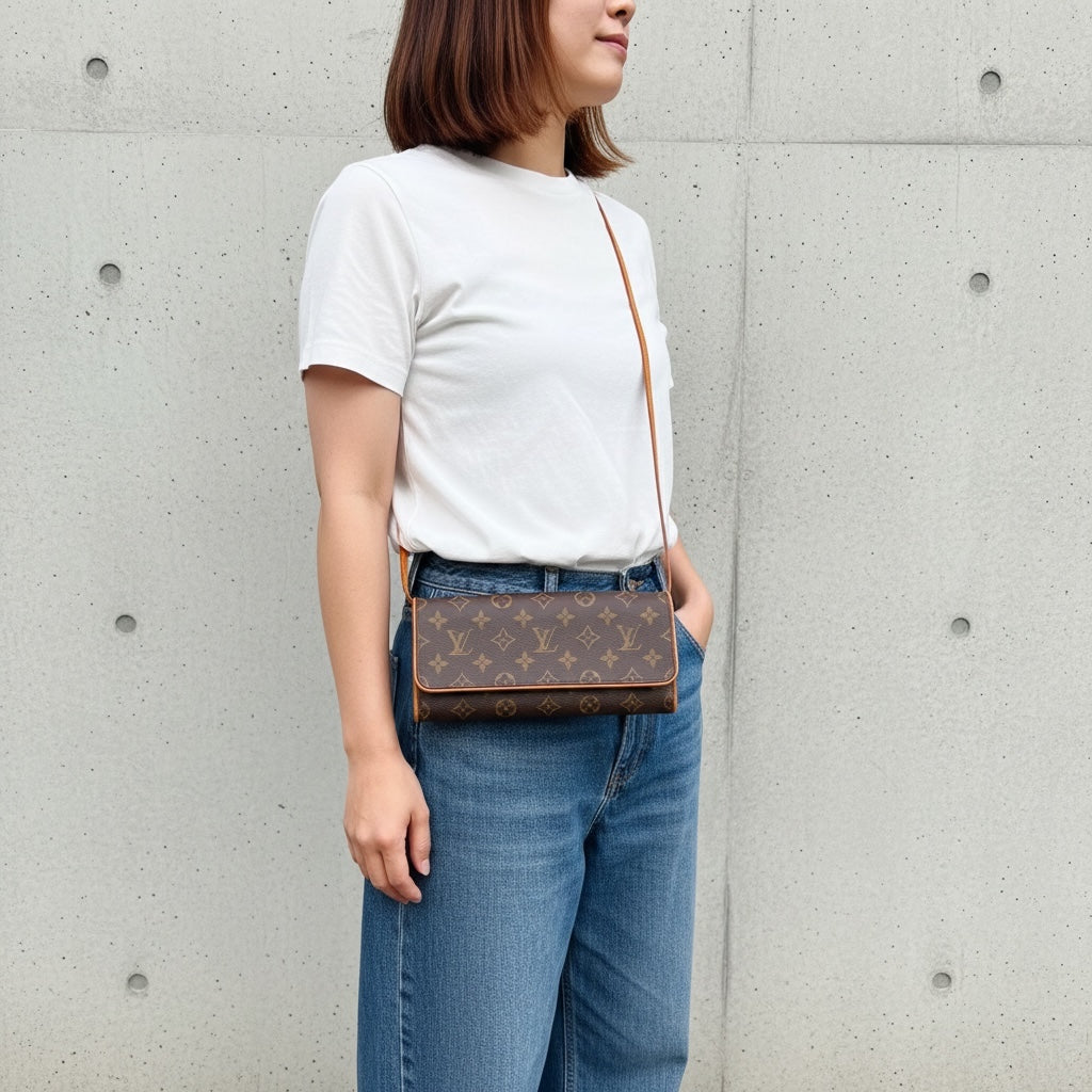 Include Entrupy Certificate of Authenticity｜Good ( Rank AB)｜ Louis Vuitton Monogram Pochette Twin GM Shoulder Bag｜26042001