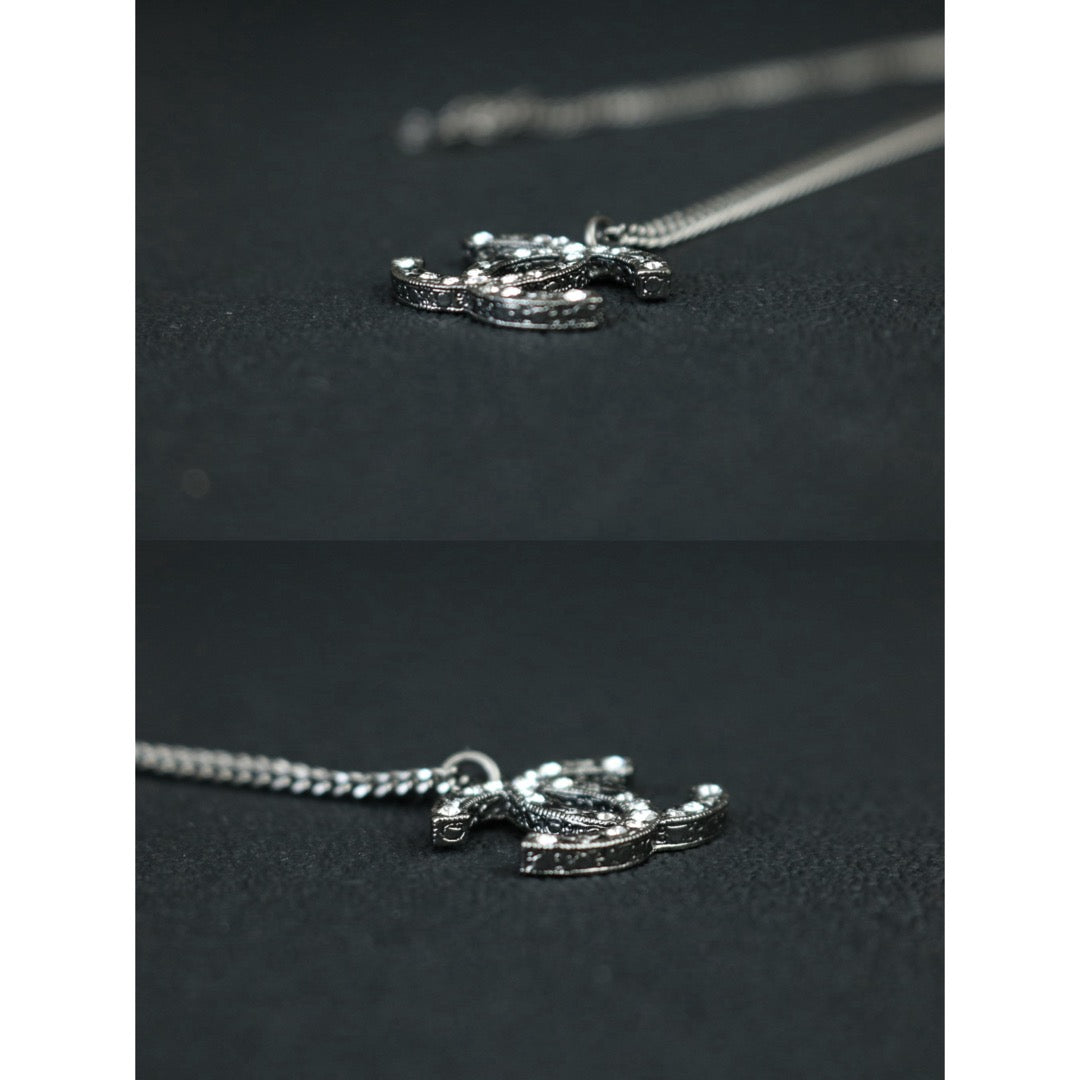 Include Authentic Detective Certificate of Authenticity｜Very Good ( Rank A) ｜ CHANEL A14K  Coco Mark  Rhinestone  Necklace｜S26062102