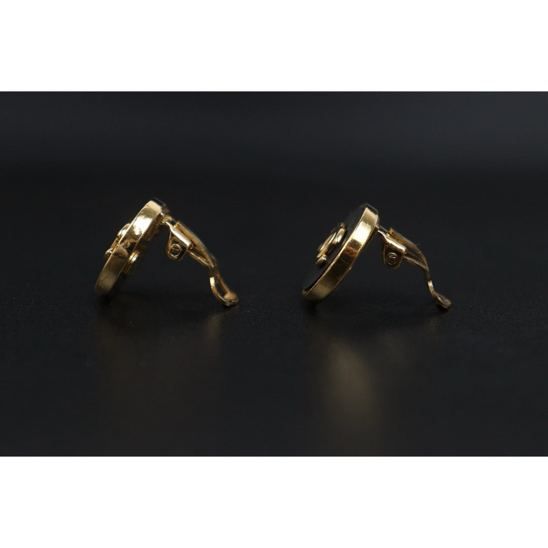 Very Good ( Rank A) ｜CHANEL Coco Mark Round Earrings Made In 2002 Year ｜V25070201