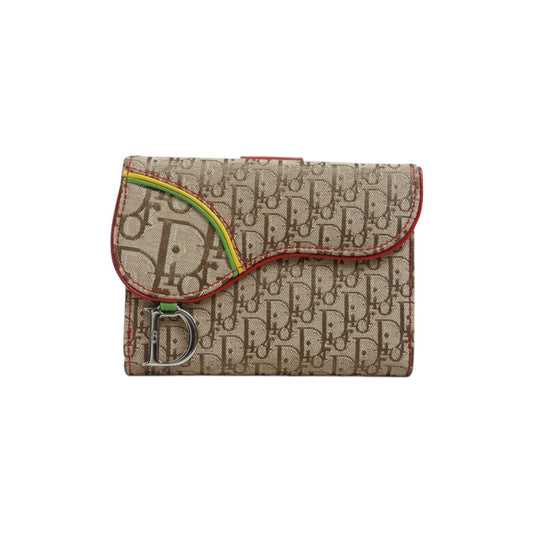 Include Entrupy Certificate of Authenticity｜Very Good ( Rank A)｜Dior Trotter Rasta Saddle Wallet ｜26101407
