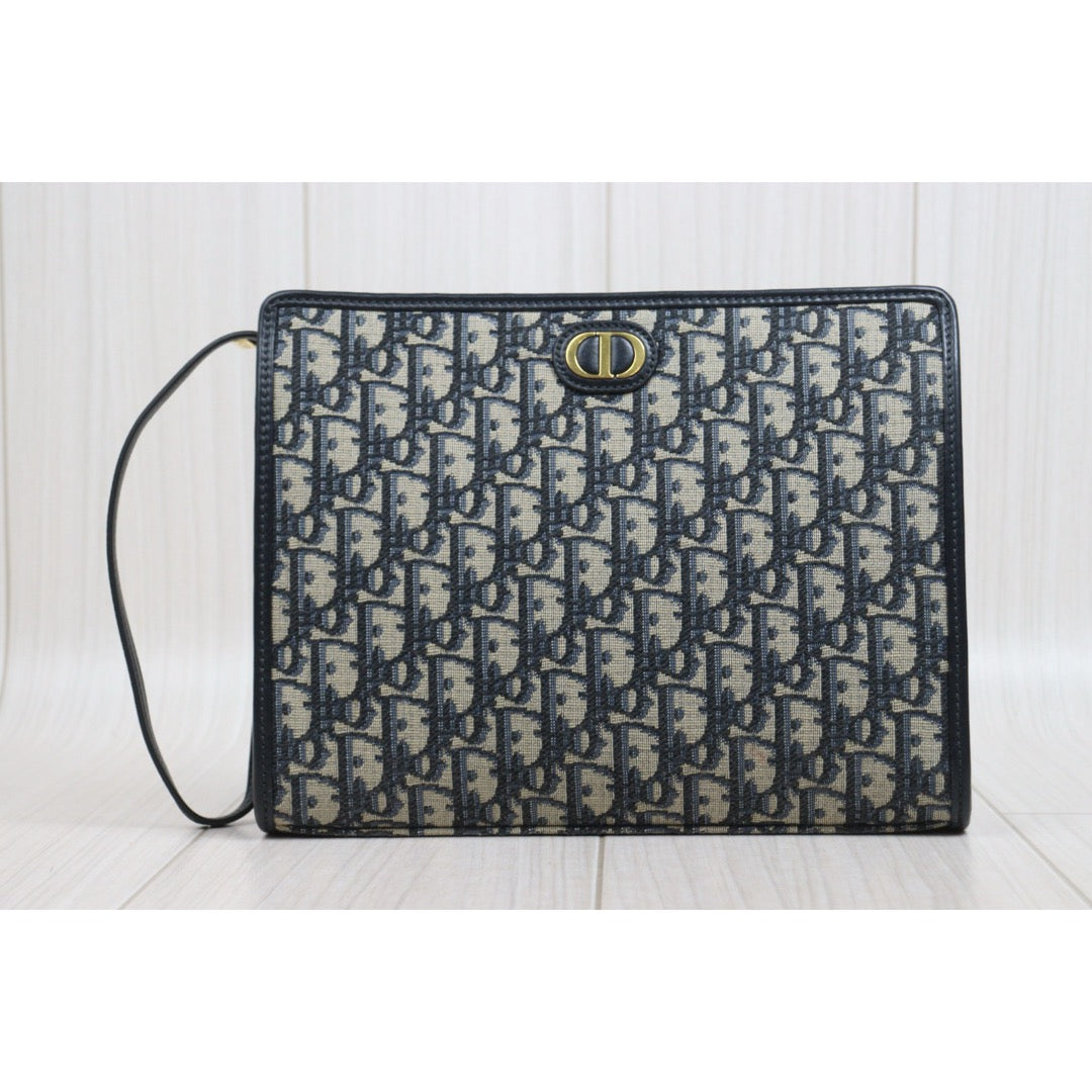 Include Entrupy Certificate of Authenticity｜Very Good ( Rank A)｜Dior Montaigne Oblique Pouch Handbag 26｜S26060102