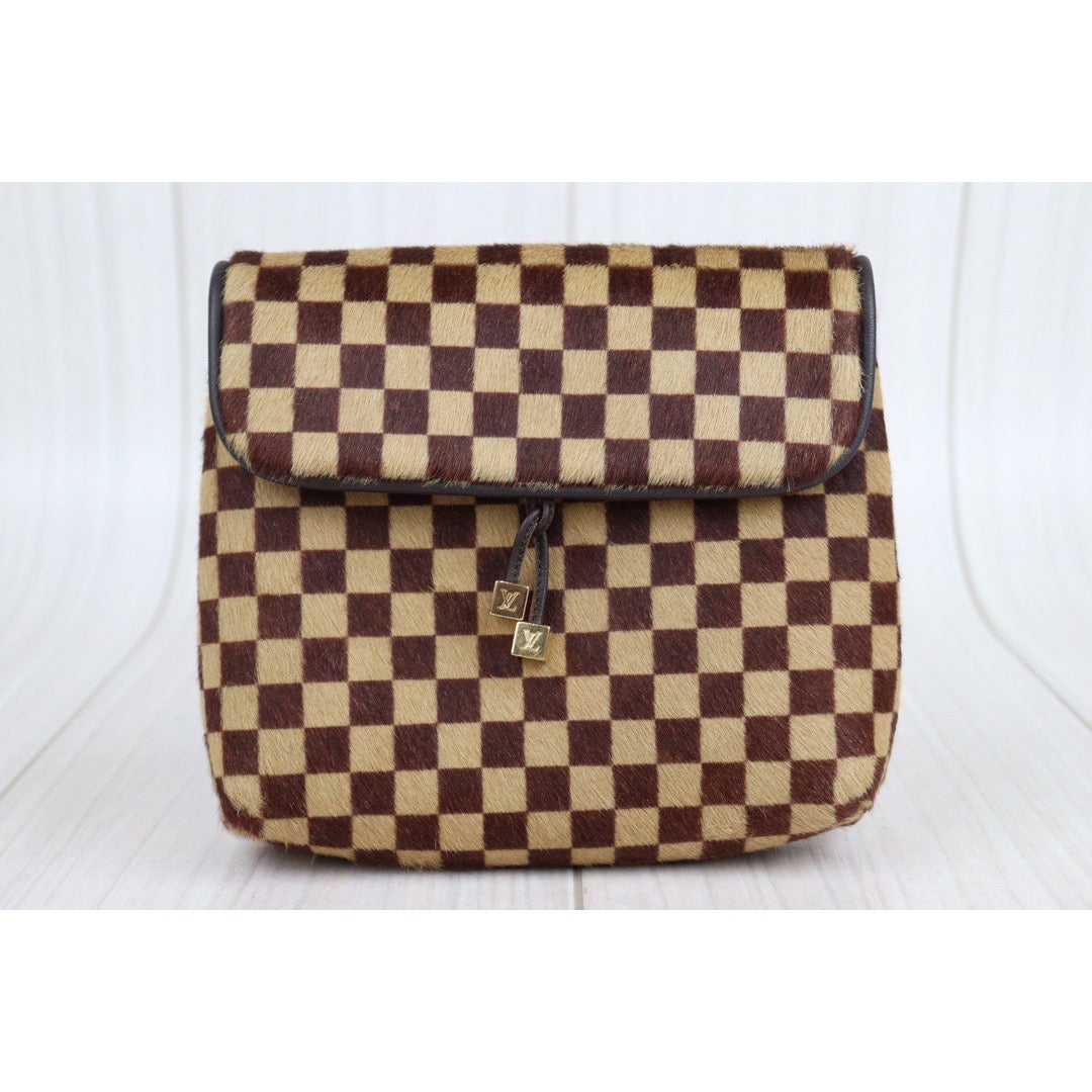 Rank A｜ LV Gazelle Damier Sauvage Halaco Shoulder Bag Brown ｜23103104