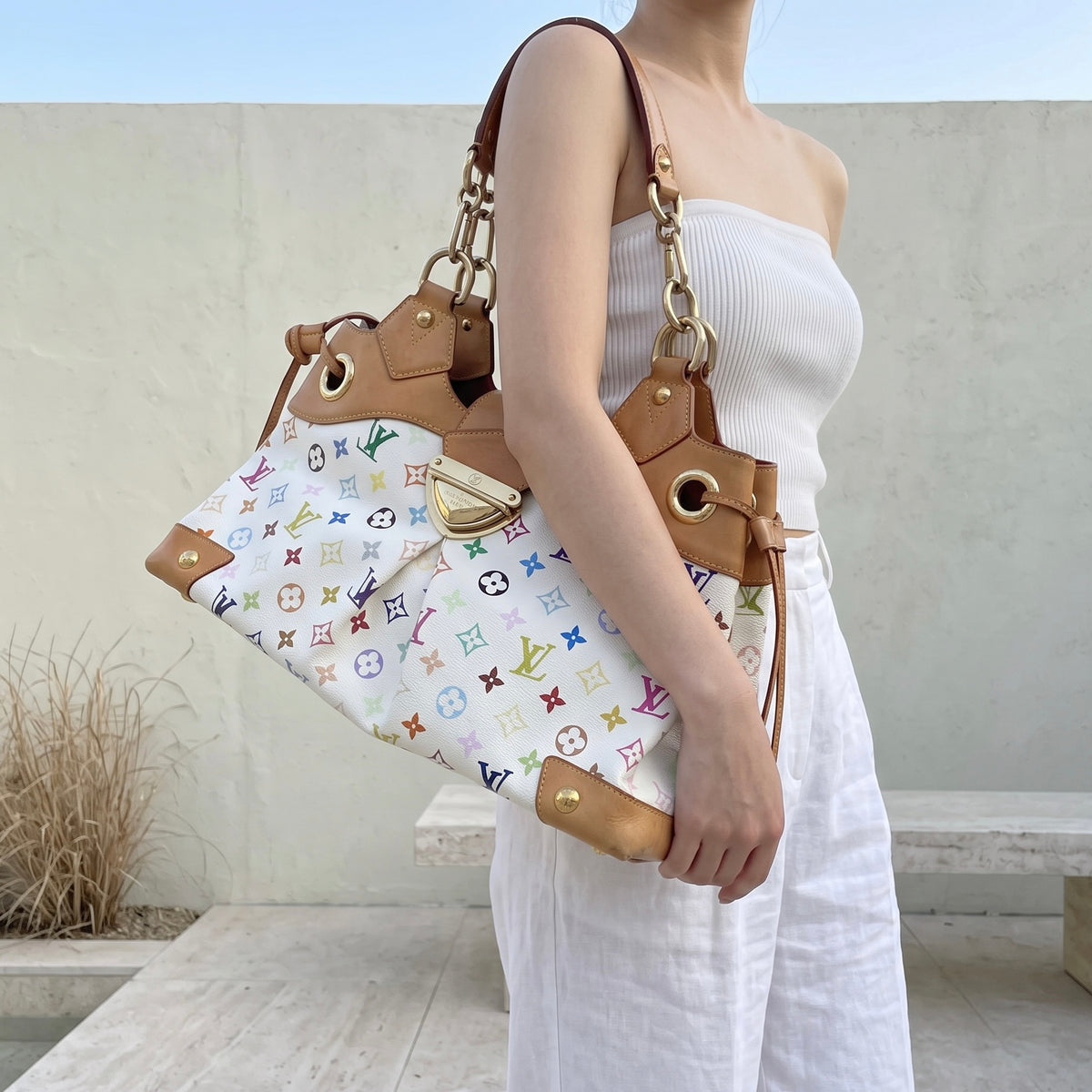 Include Entrupy Certificate of Authenticity｜Good ( Rank AB)｜Louis Vuitton Takashi Murakam Multi Monogram  Ursula ToteBag｜Z26091611