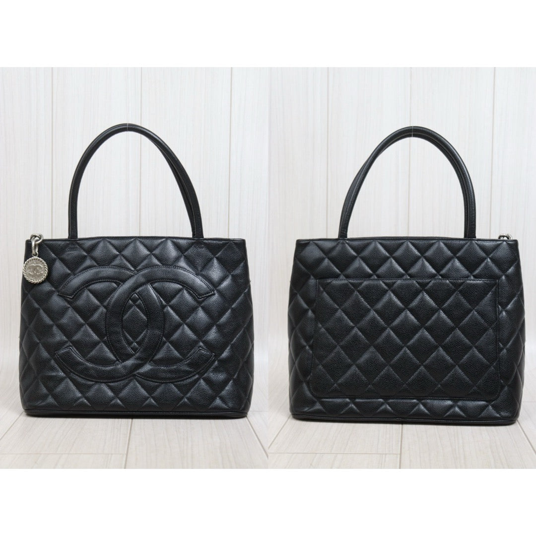 Include Entrupy Certificate of Authenticity｜Good ( Rank AB)｜ CHANEL Caviar Skin Calf Leather Tote Bag Black Made In 1997～1999Year｜26022402