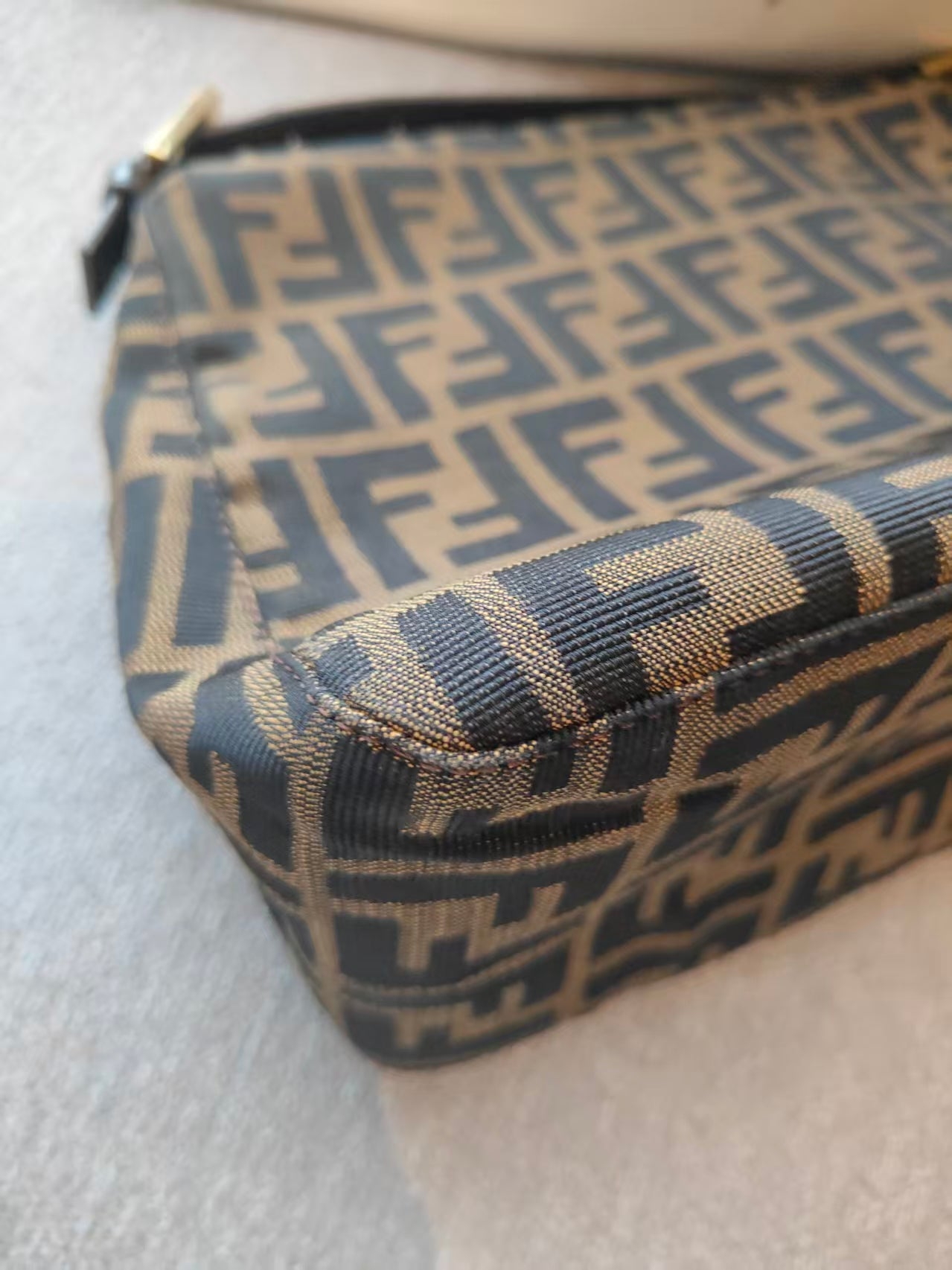 FENDI Zucca Mamma Baguette Shoulder Bag