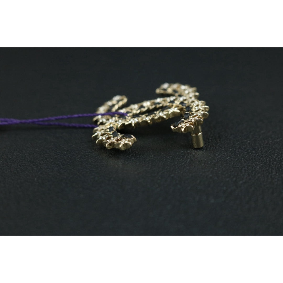 Include Authentic Detective Certificate of Authenticity｜Very Good ( Rank A)｜ CHANEL B23C Vintage Coco Mark Rhinestone Brooch ｜S26062303