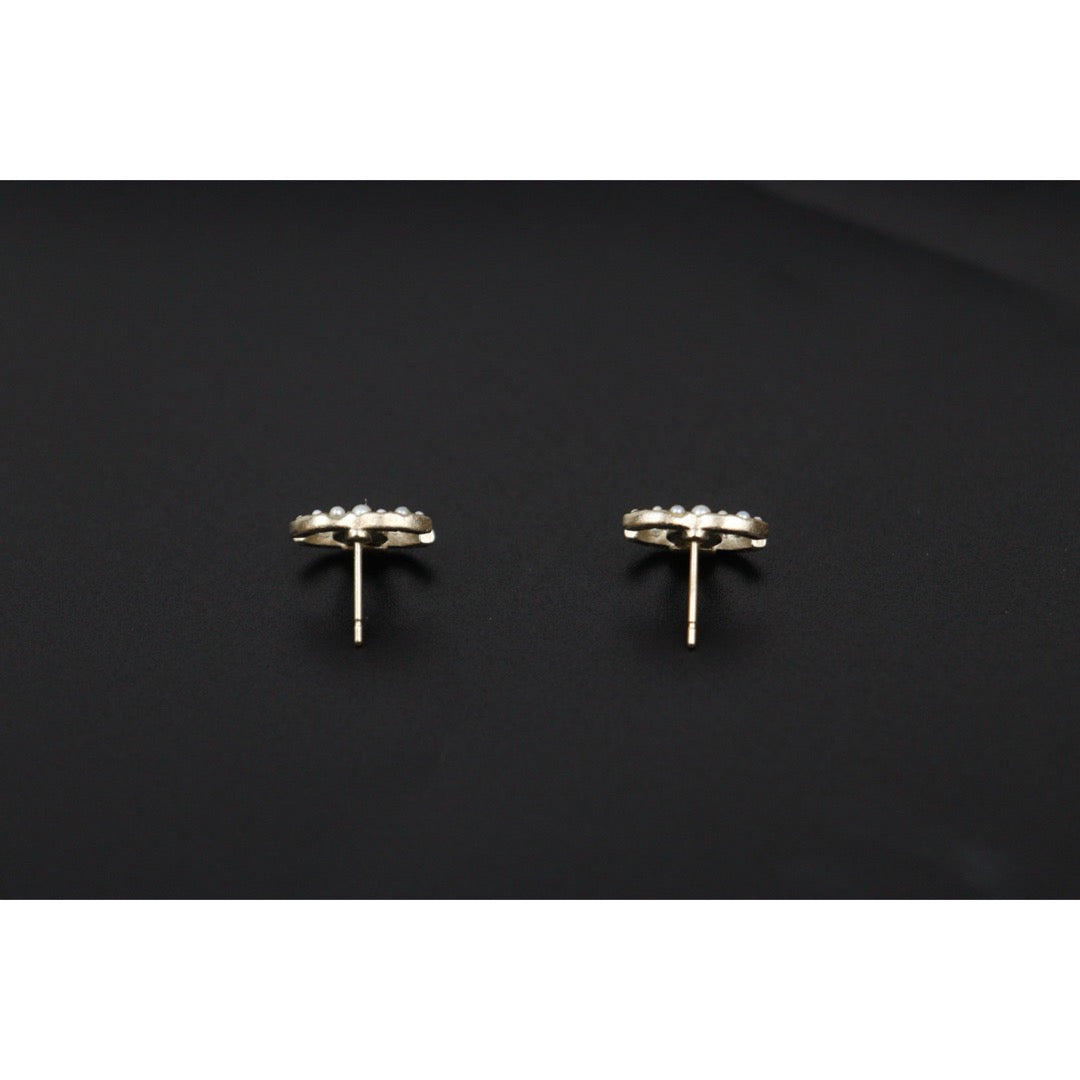 Very Good ( Rank A) ｜CHANEL  COCO Mark Pearl Earrings Made In 2015Year｜V25110620