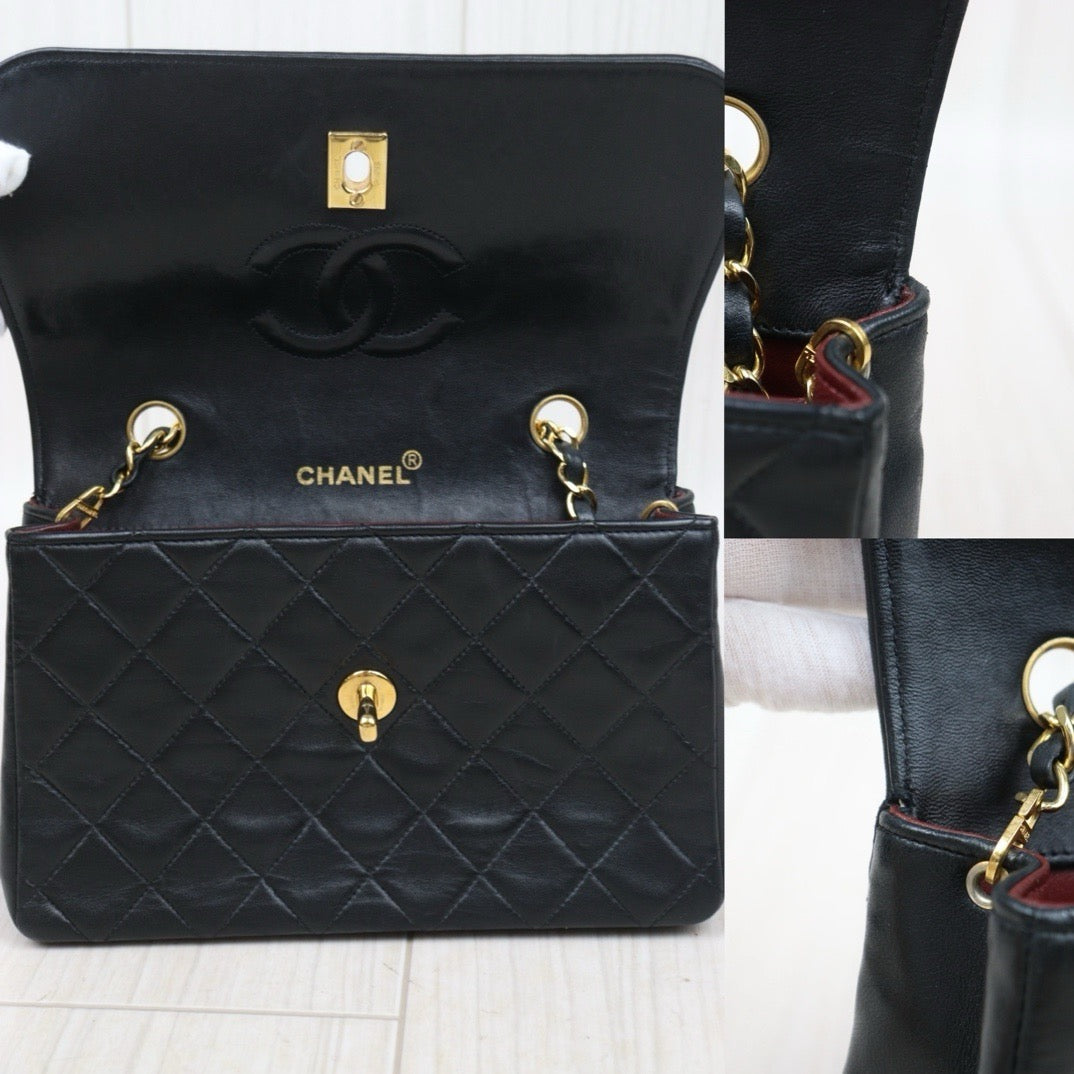 Good ( Rank AB)｜ CHANEL Matrasse Lamb Skin Chain Bag Made in 1989-1991 Year｜P24092413