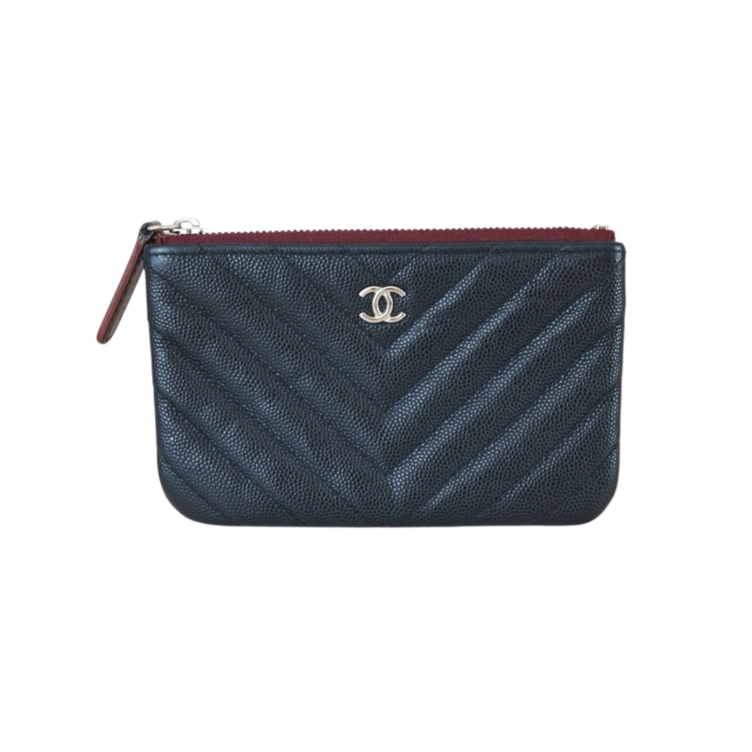 Good ( Rank AB)｜CHANEL Caviar Skin Calf Leather Card Holder Coin Purse Black Made In 2017Year｜X26030107