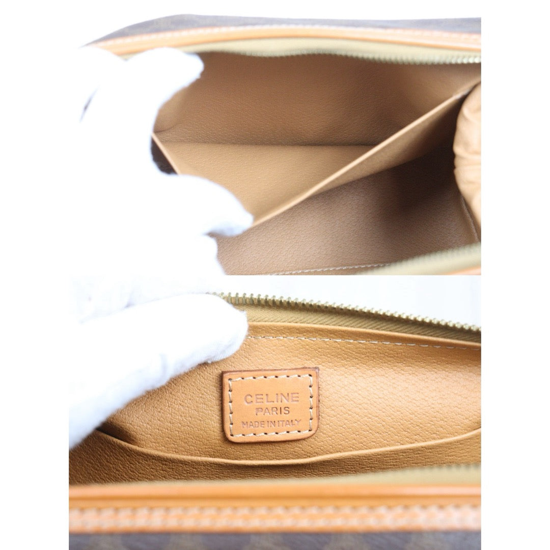 Include Entrupy Certificate of Authenticity｜Good ( Rank AB)｜ CELINE Macadam Pouch ｜26052604