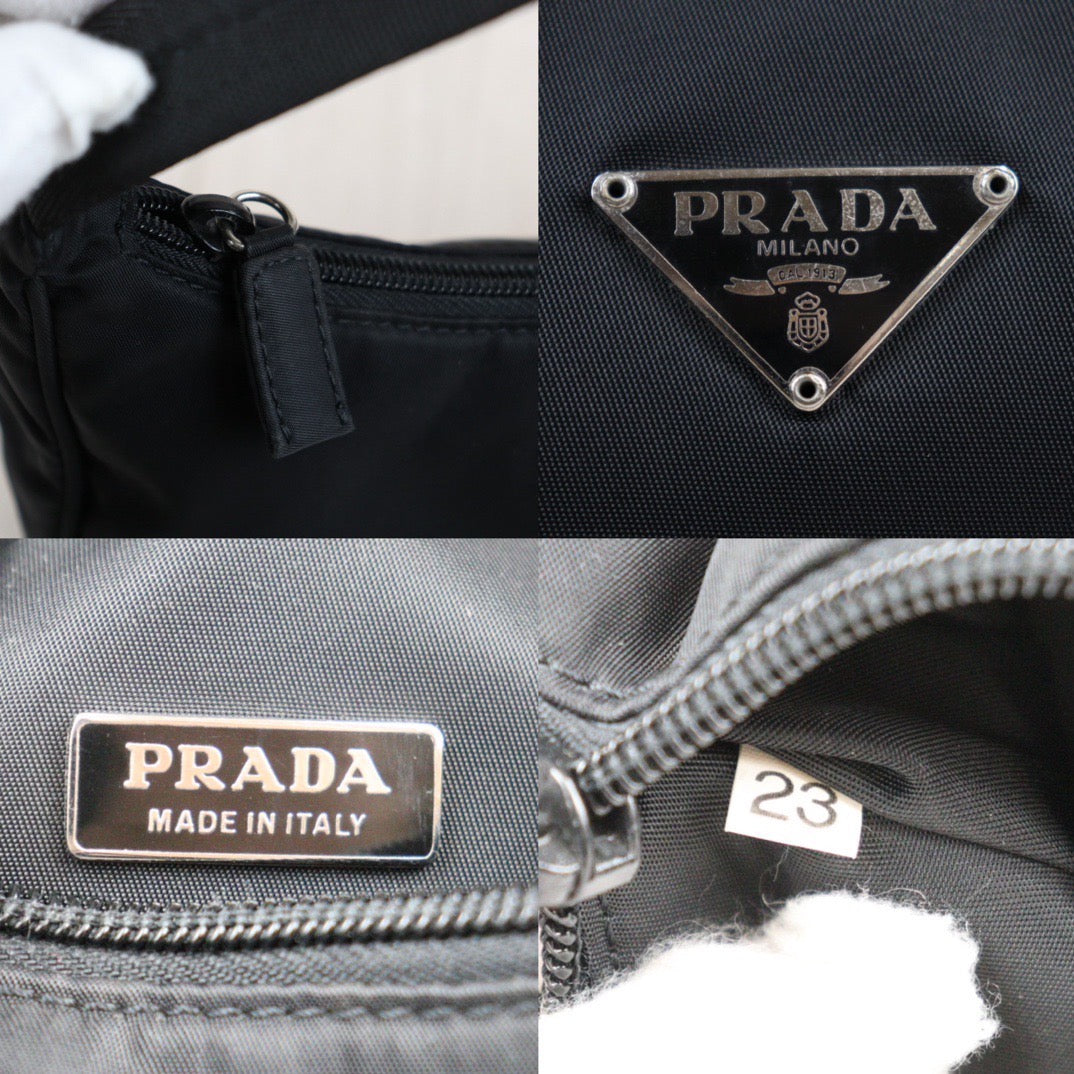 Rank A ｜ PRADA HOBO HandBag Black｜23120806