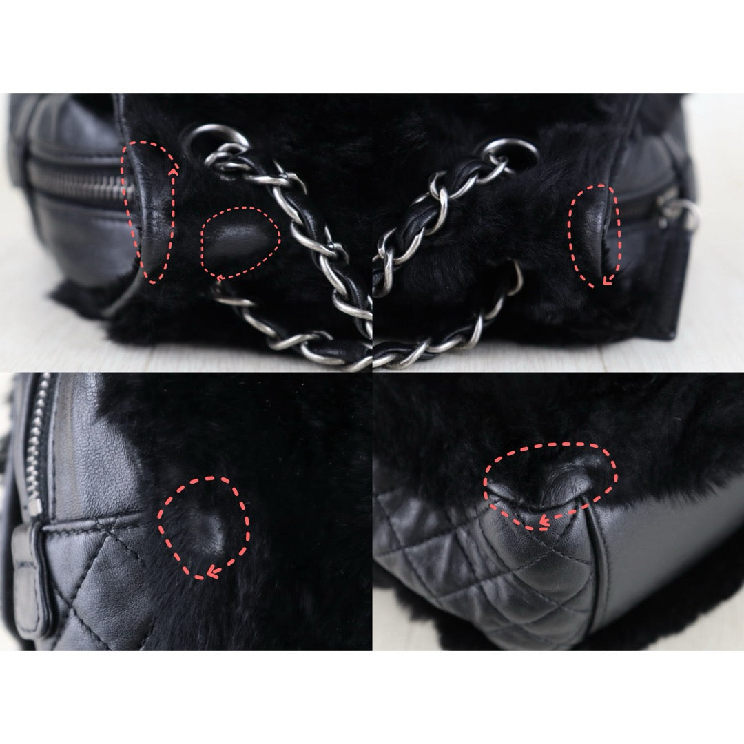 Include Entrupy Certificate of Authenticity｜Good ( Rank AB)｜ CHANEL Sheep Skin Matrasse Chain Single Flap Shoulder Bag Black Made in 2012-2013 Year｜S26052505