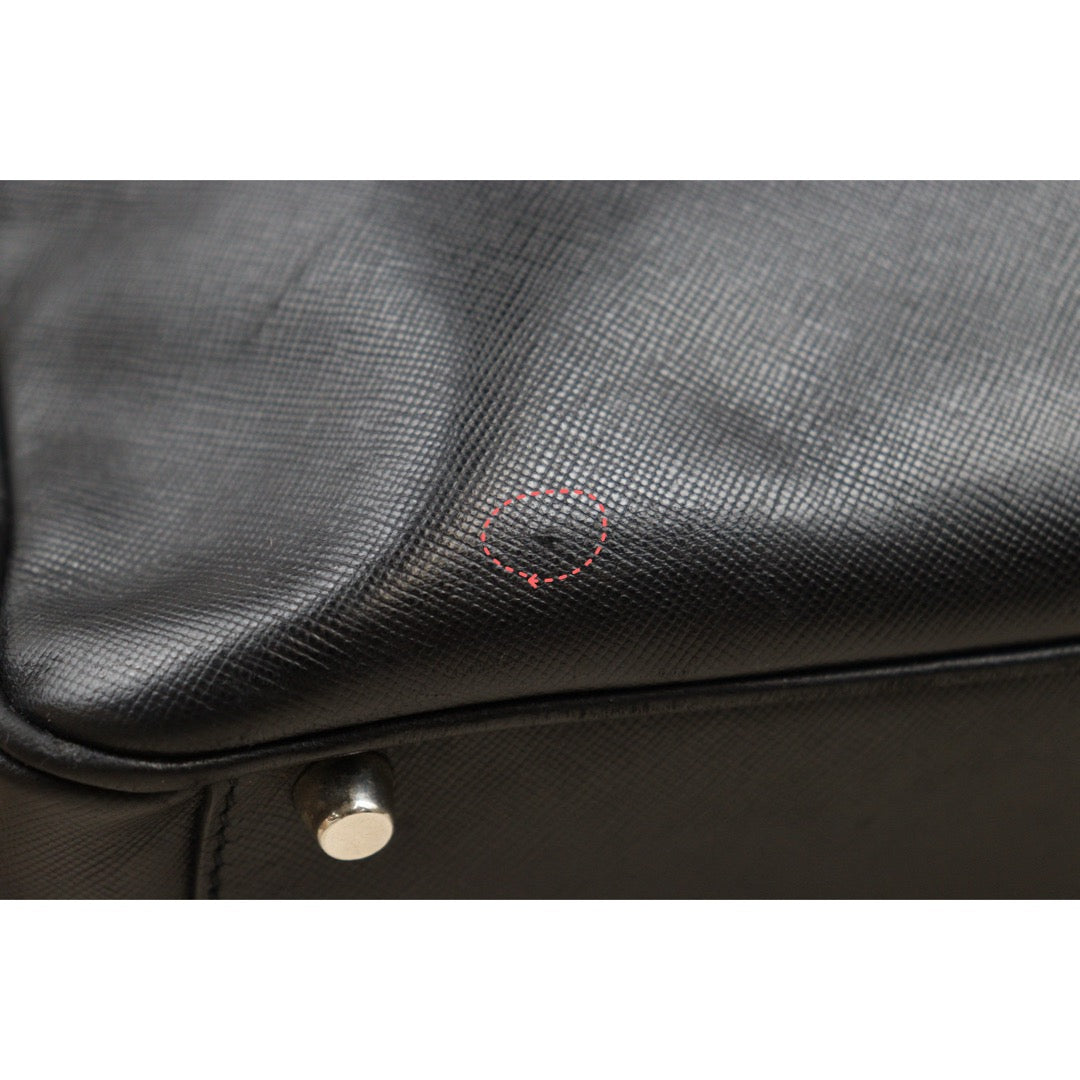 Good ( Rank AB)｜Prada Leather Saffiano Briefcase Handbag Black｜V25050815