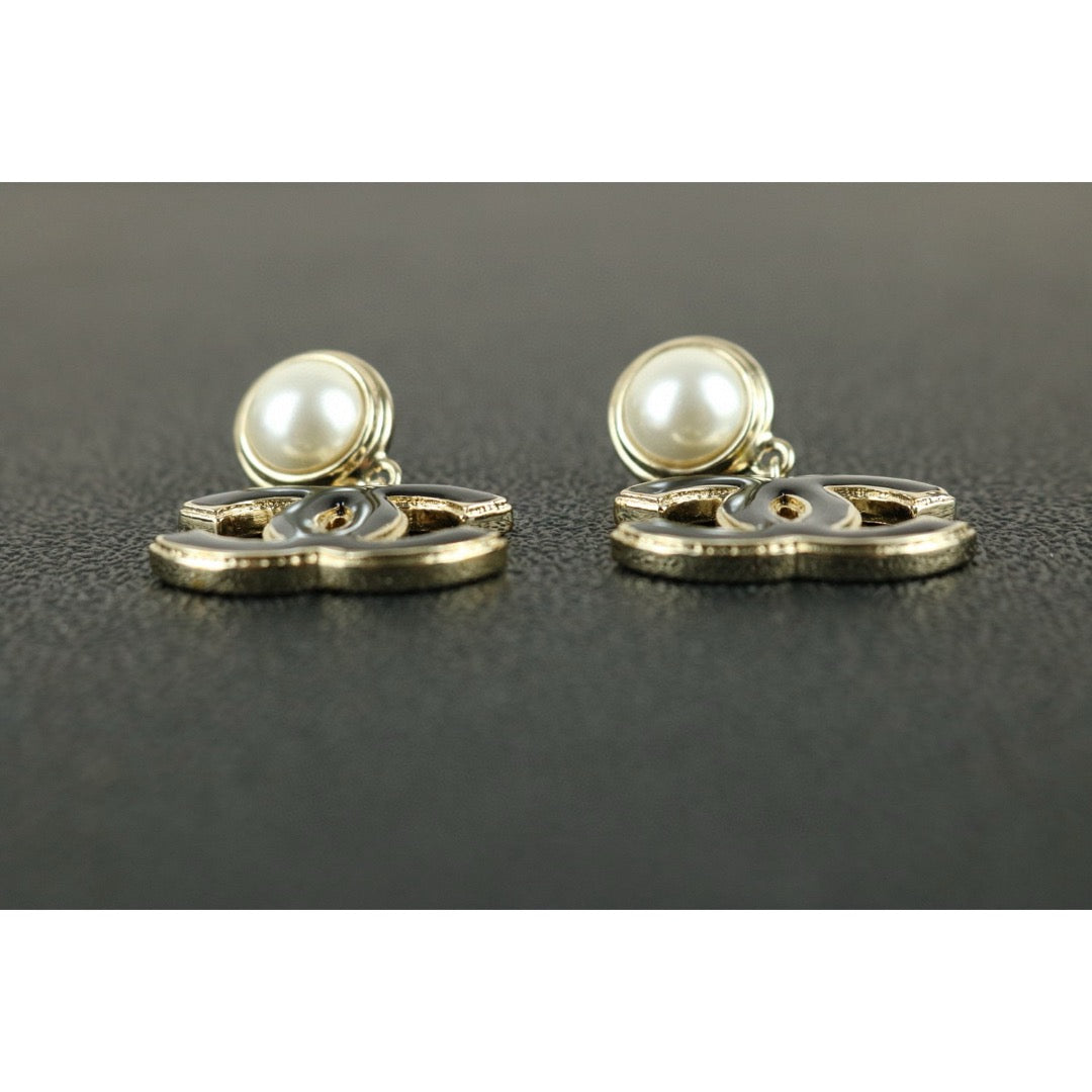 Very Good ( Rank A) ｜CHANEL Pearl COCO Mark Drop Stud Earrings ｜X24111202