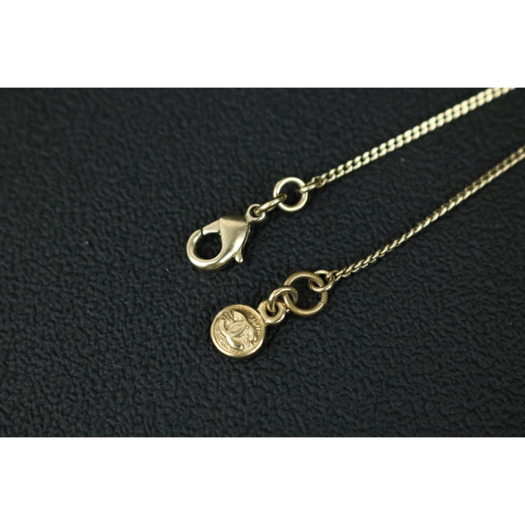 Include Authentic Detective Certificate of Authenticity｜Very Good ( Rank A) ｜ CHANEL A17S Coco Mark  Pearl Rhinestone Choker  Necklace｜S26062511