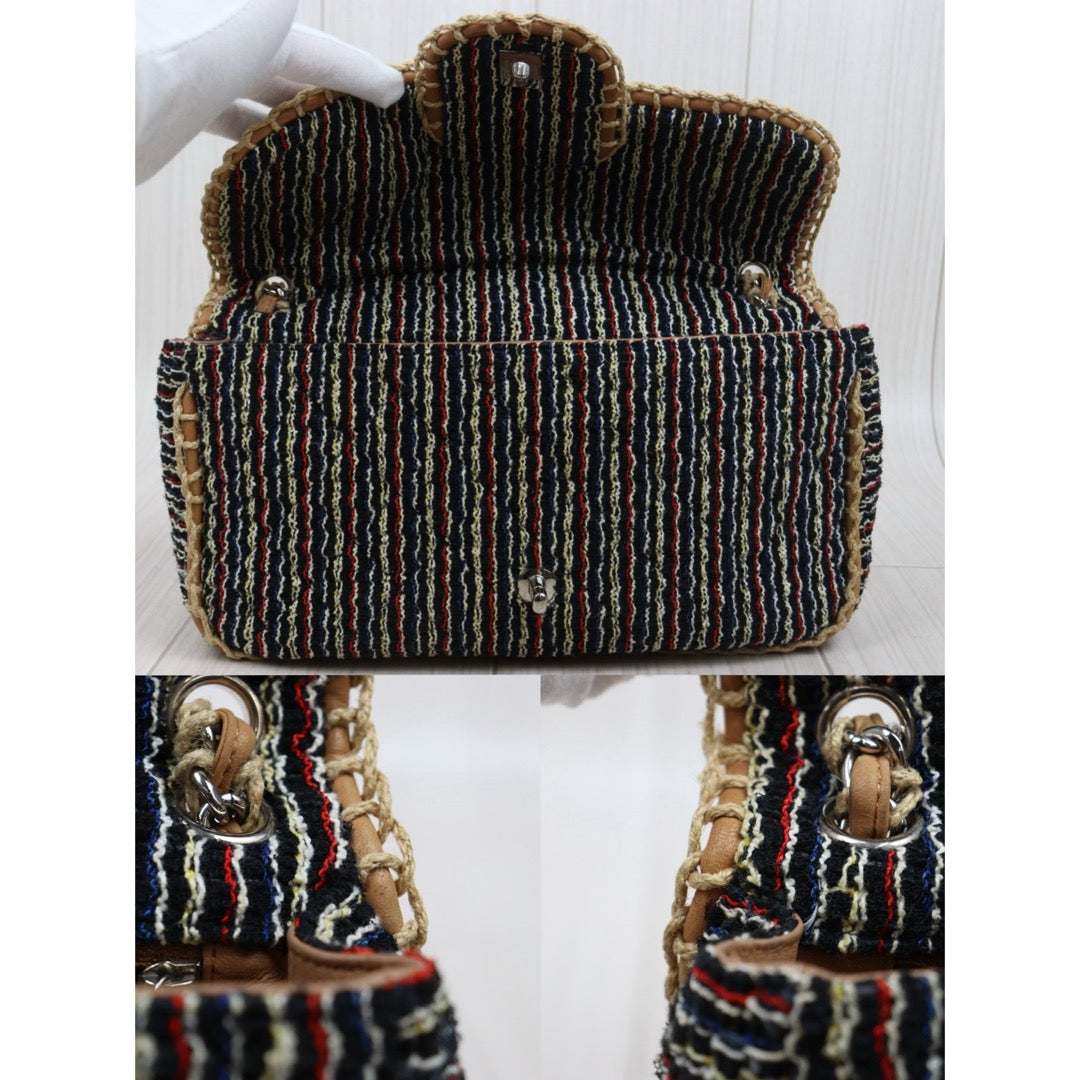 Very Good ( Rank A)｜ CHANEL Tweed Weave Single Flap 30 Shoulder Bag Made in 2010-2011Year｜Y25112506