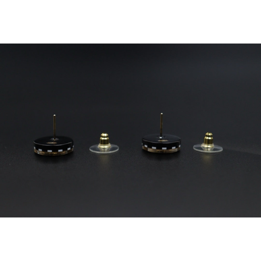 Include Authentic Detective Certificate of Authenticity｜Very Good ( Rank A) ｜CHANEL D23C COCO Mark  Black Acrylic Rhinestone Earrings Made In 2023Year｜S26031007