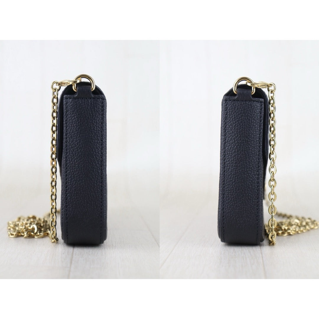 Include Entrupy Certificate of Authenticity｜Very Good ( Rank A)｜Full Set Louis Vuitton Monogram Empreinte Pochette Felicie Shoulder Bag Black  IC Chips Model｜S26060132