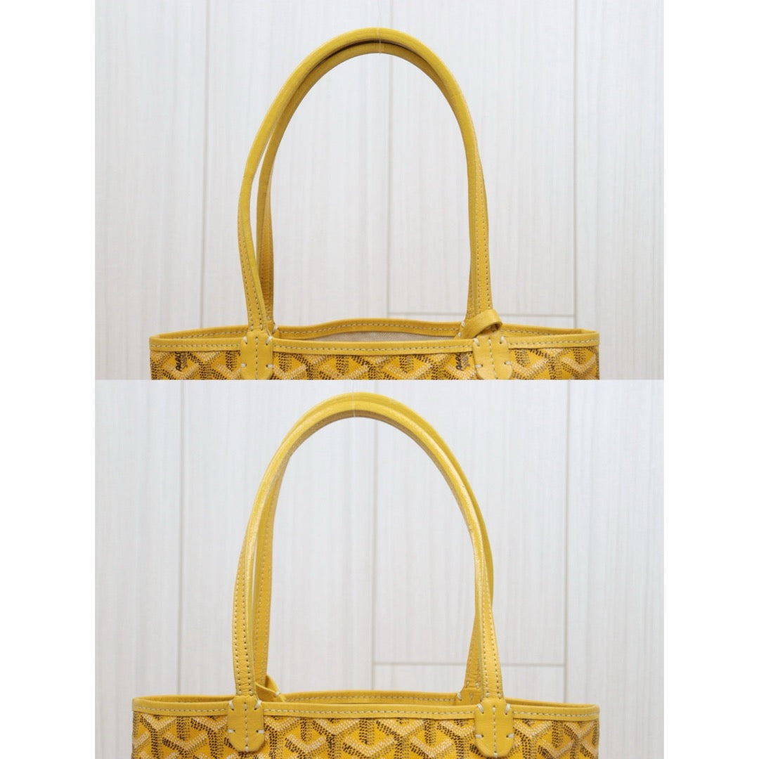 Good ( Rank AB) ｜ Goyard Anjou Vintage Mini Tote Bag Yellow Made In 2005Year｜Y25110423