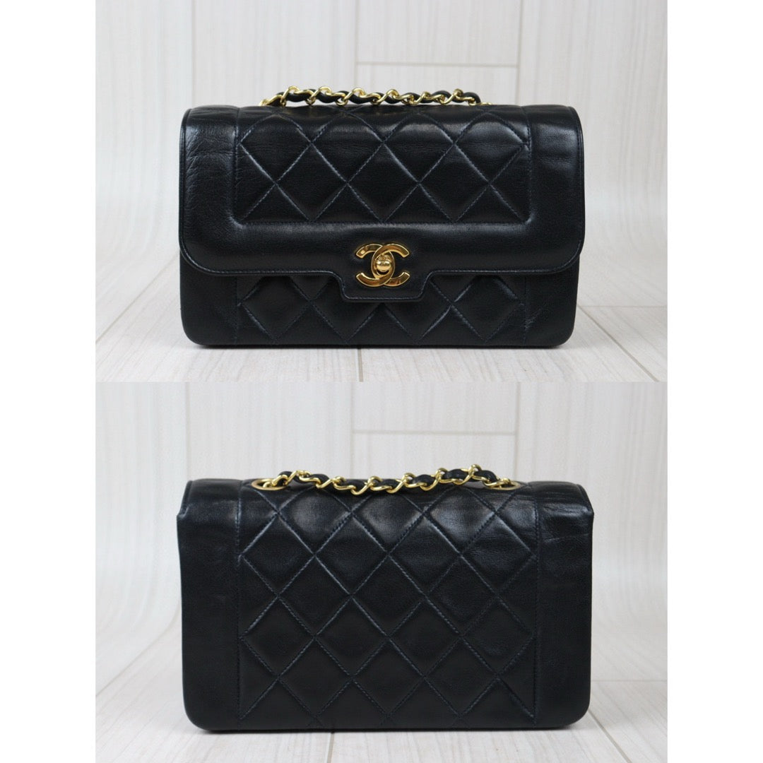 Very Good ( Rank A)｜ CHANEL Matrasse Diana 22 Lamb Skin  Chain Bag Made in 1989-1991Year｜24072505