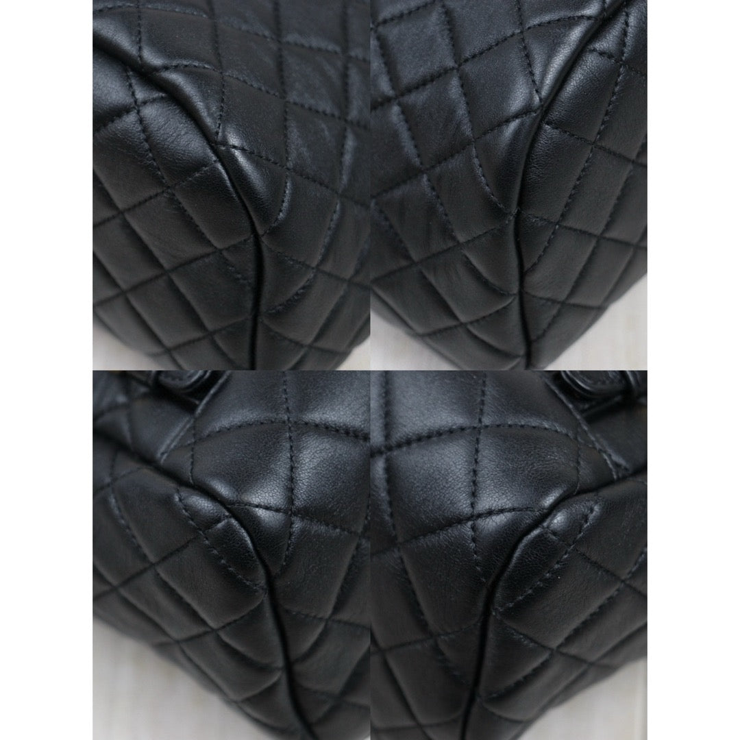 Very Good ( Rank A) ｜ CHANEL Calf Leather Chain Backpack Black Made in 2019 Year｜S25012701