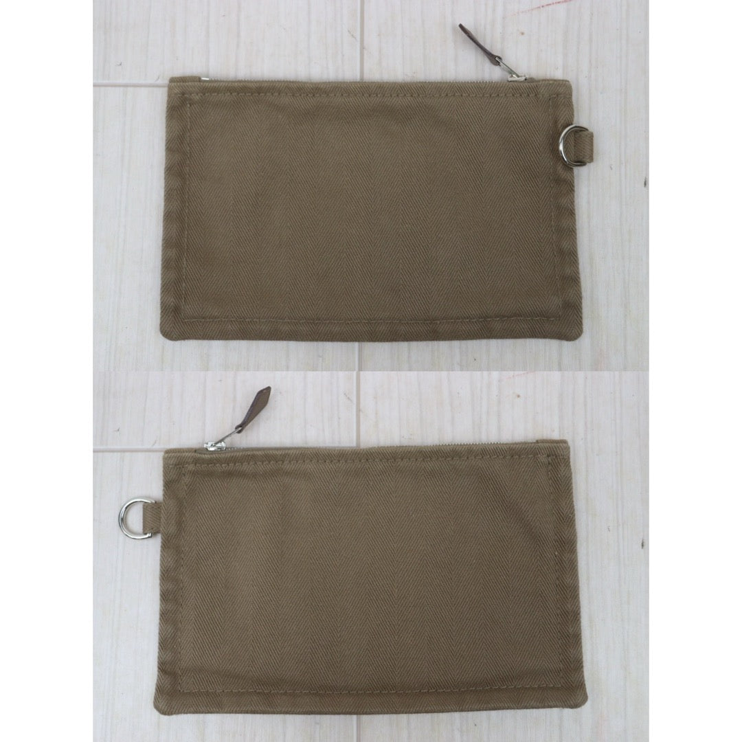 Good ( Rank AB)｜ HERMES Valparaiso Canvas Milk Tea Brown HandBag With Pouch PM｜25102004