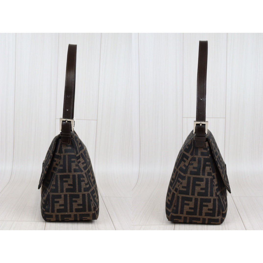 Rank A｜ FENDI Zucca Mamma Baguette Shoulder Bag ｜23113003