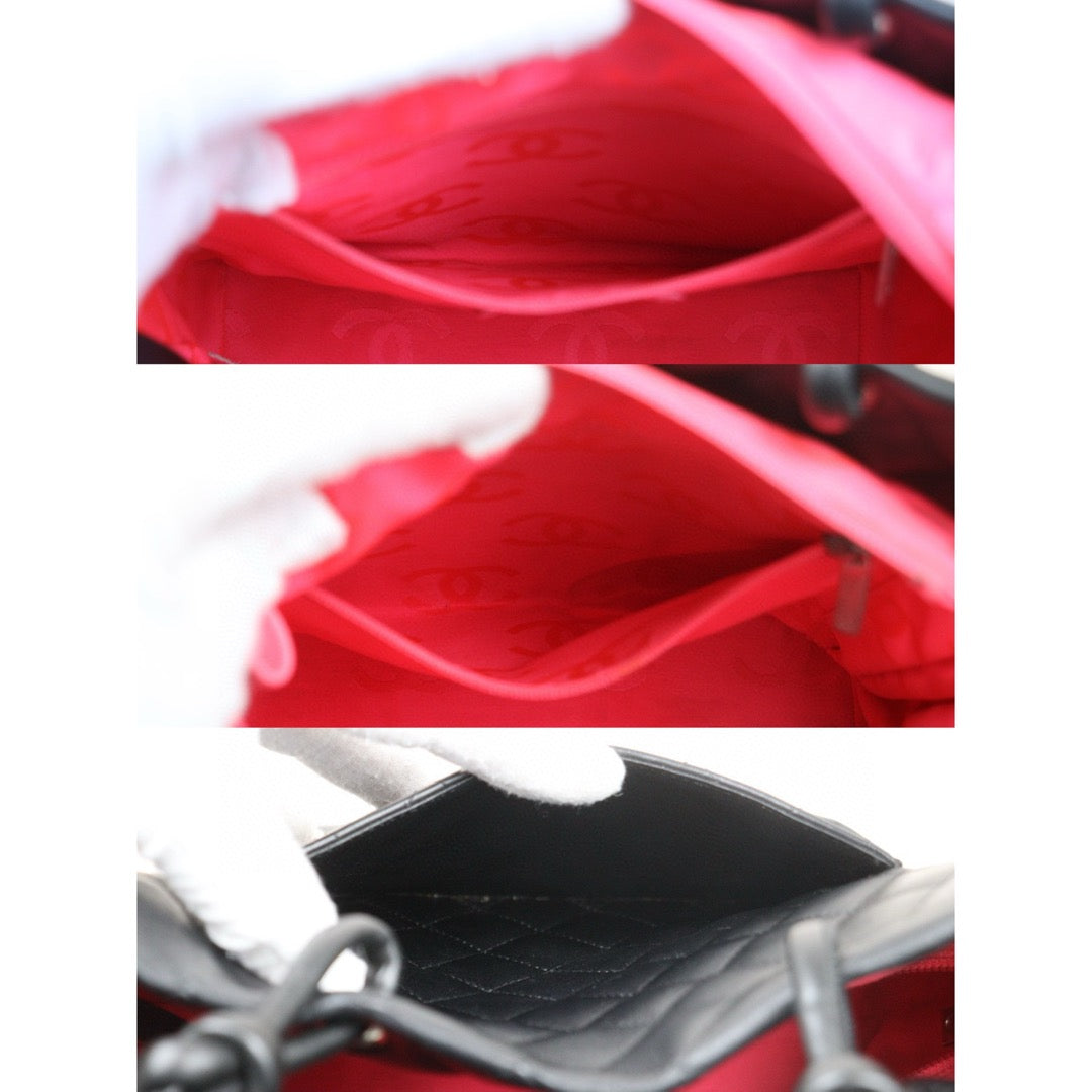 Good ( Rank AB) ｜ CHANEL Cambon Line Mini ToteBag Black White Made In 2004-2005 Year｜24120603